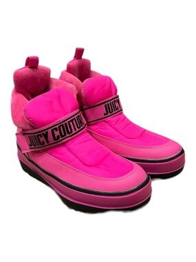 Juicy Couture Boots Hot Pink Veronica Puffer Snow Shoes Women's Size 8